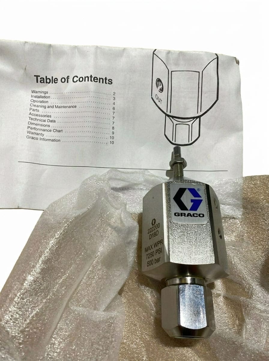 Клапан обратного давления (Back Pressure Valve) Graco (Артикул 222200)