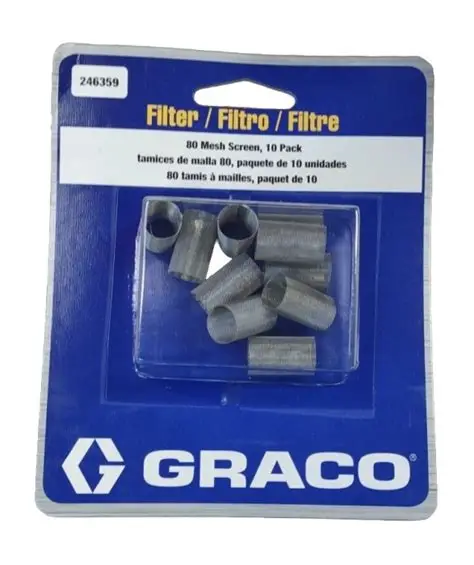 Фильтры-сетки для пистолетов Graco Fusion (80 Mesh, 10 шт.) (Артикул 246359)
